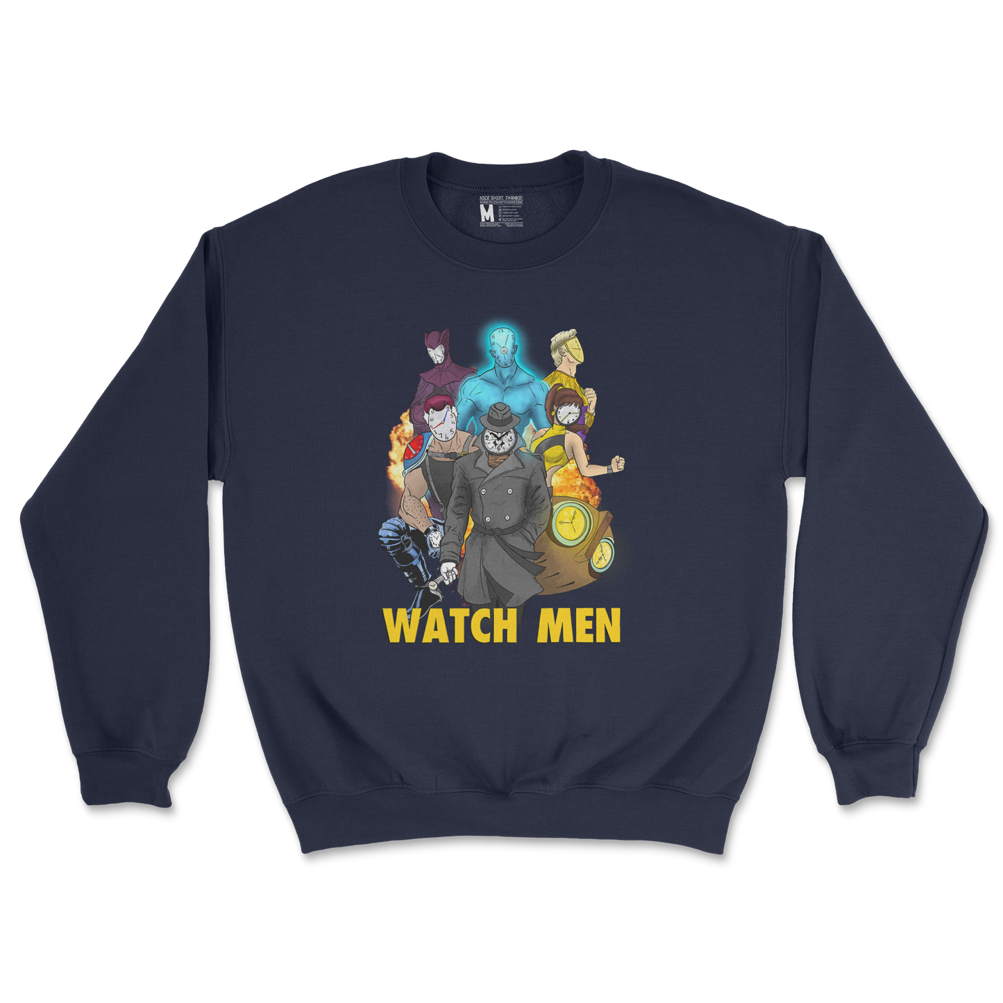 Gildan SoftStyle Crew Neck Watch Men in Navy