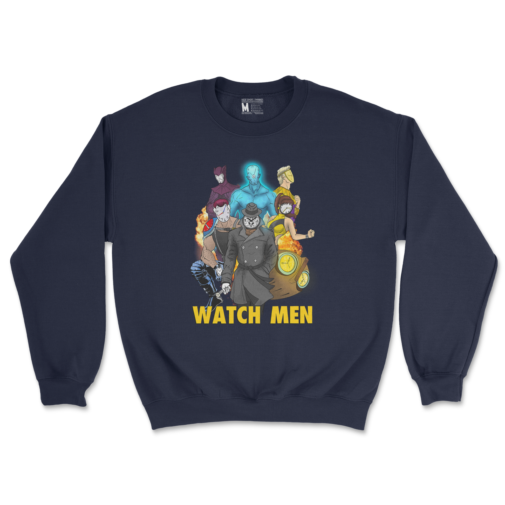 Gildan SoftStyle Crew Neck Watch Men in Navy