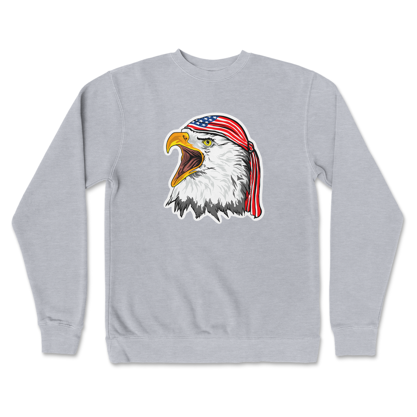 Independent Clothing Co. Crew Neck Freedom Eagle in Grey Heather