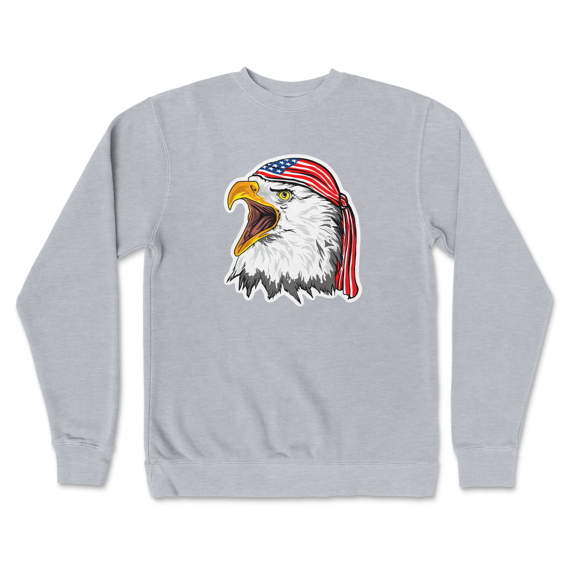 Independent Clothing Co. Crew Neck Freedom Eagle in Grey Heather