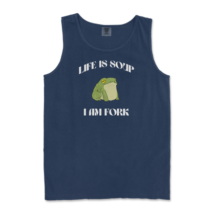 Comfort Colors Tank Top I Am Fork  in True-Navy