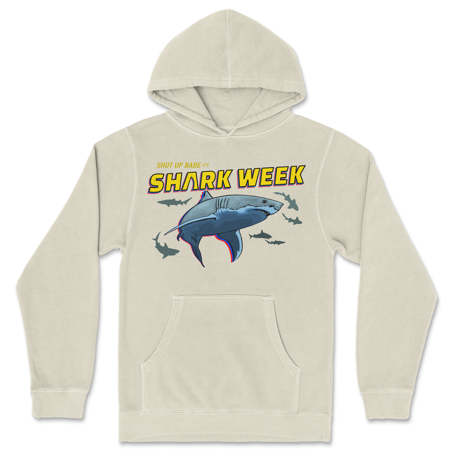 Independent Clothing Co. Hoodie Shark Week in Ivory