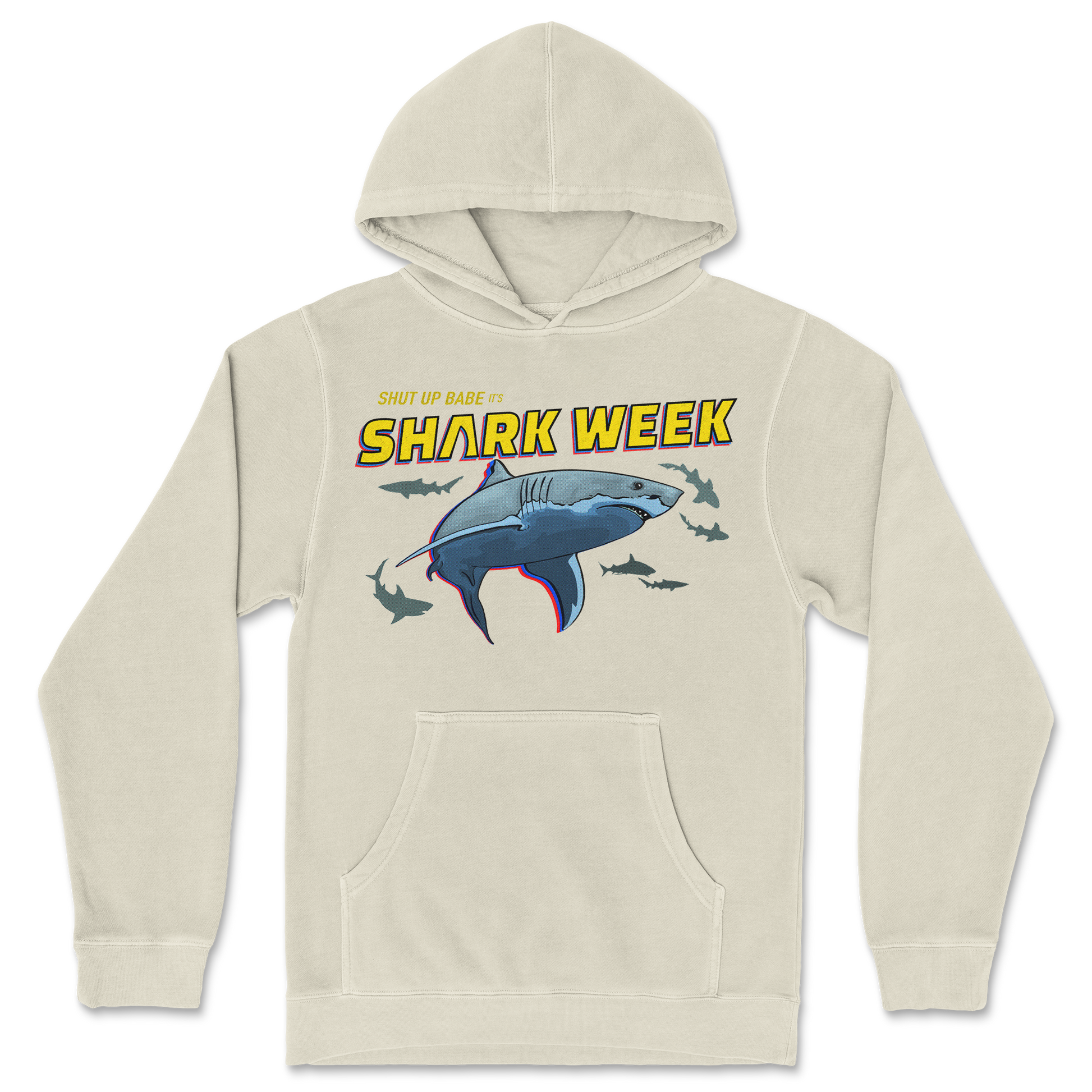 Independent Clothing Co. Hoodie Shark Week in Ivory