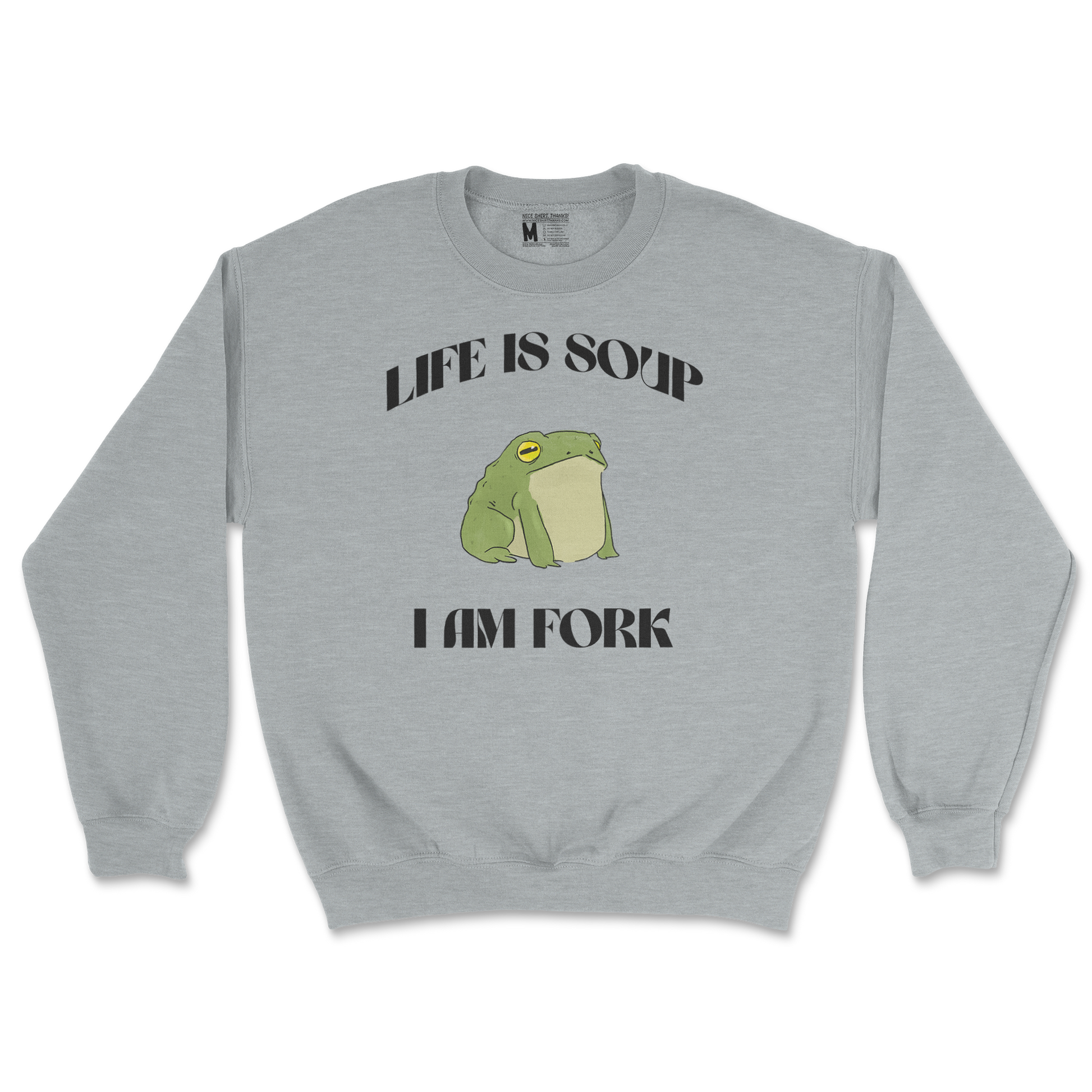 Gildan SoftStyle Crew Neck Life is Soup in Sports Grey