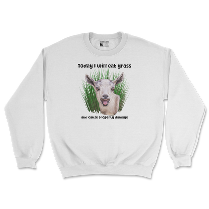 Gildan SoftStyle Crew Neck Crazy Goat  in White