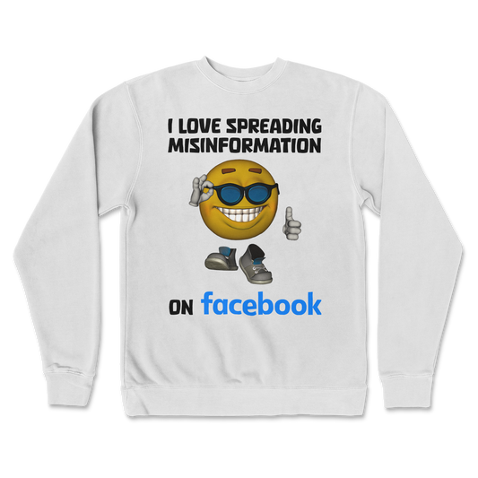 Independent Clothing Co. Crew Neck Spreadin Misinformation in White