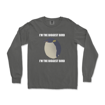 Comfort Colors Long Sleeve I Am The Biggets Bird in Pepper