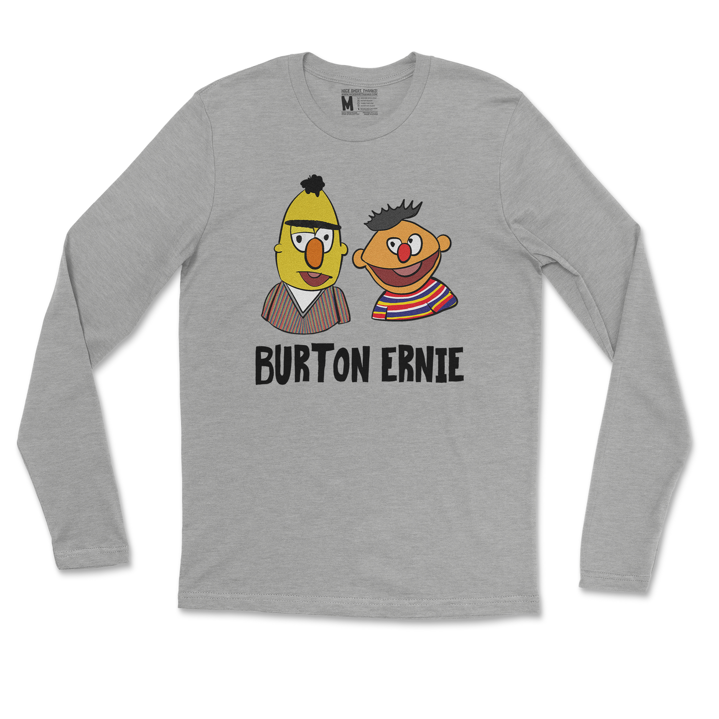 Gildan SoftStyle Long Sleeve Burton Ernie in Sports Grey