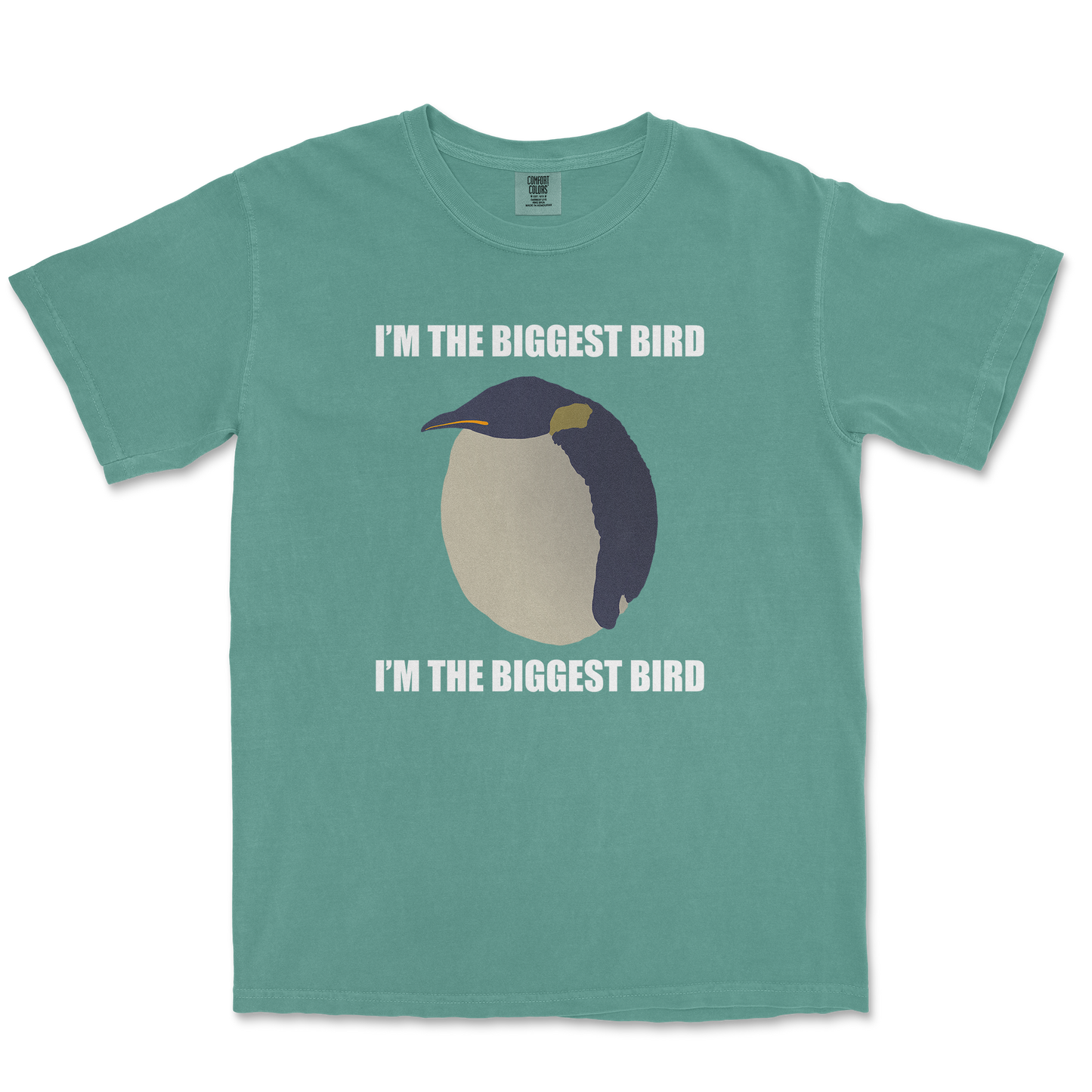 Comfort Colors T-Shirt I Am The Biggets Bird in LightGreen