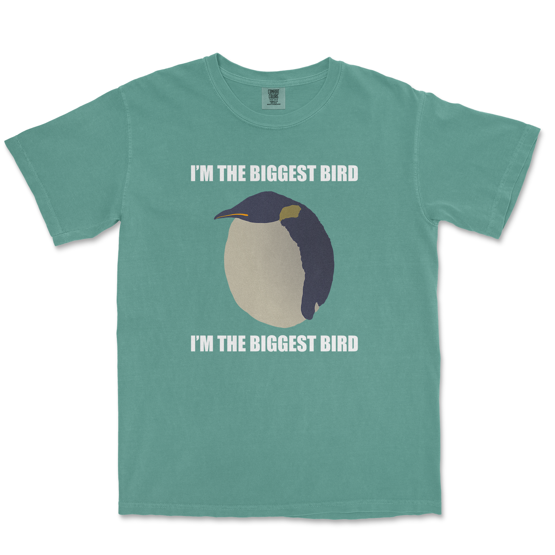 Comfort Colors T-Shirt I Am The Biggets Bird in LightGreen