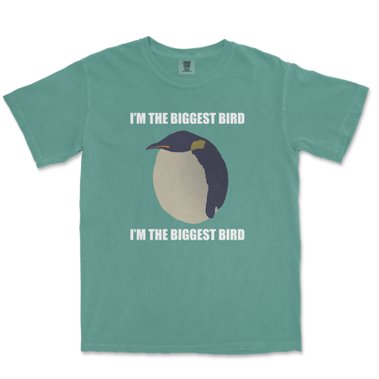 Comfort Colors T-Shirt I Am The Biggets Bird in LightGreen