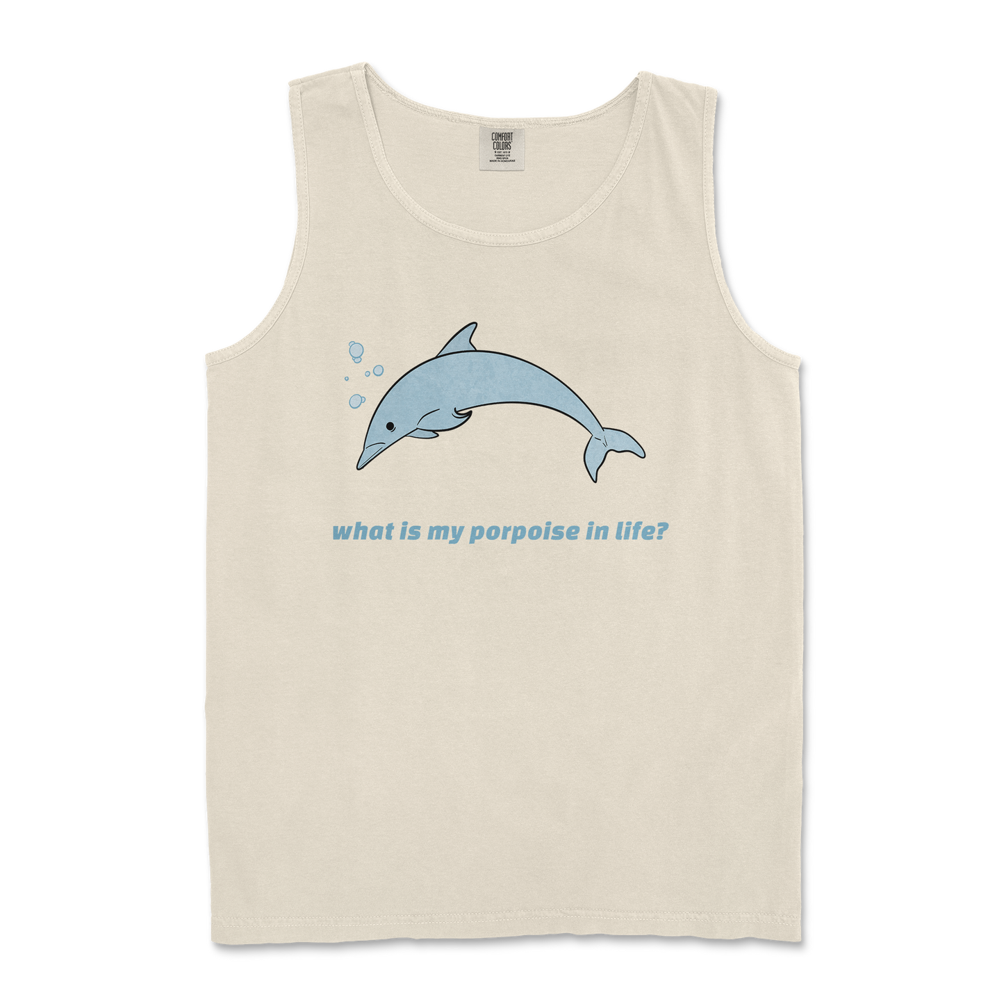 Comfort Colors Tank Top Porpoise in Ivory