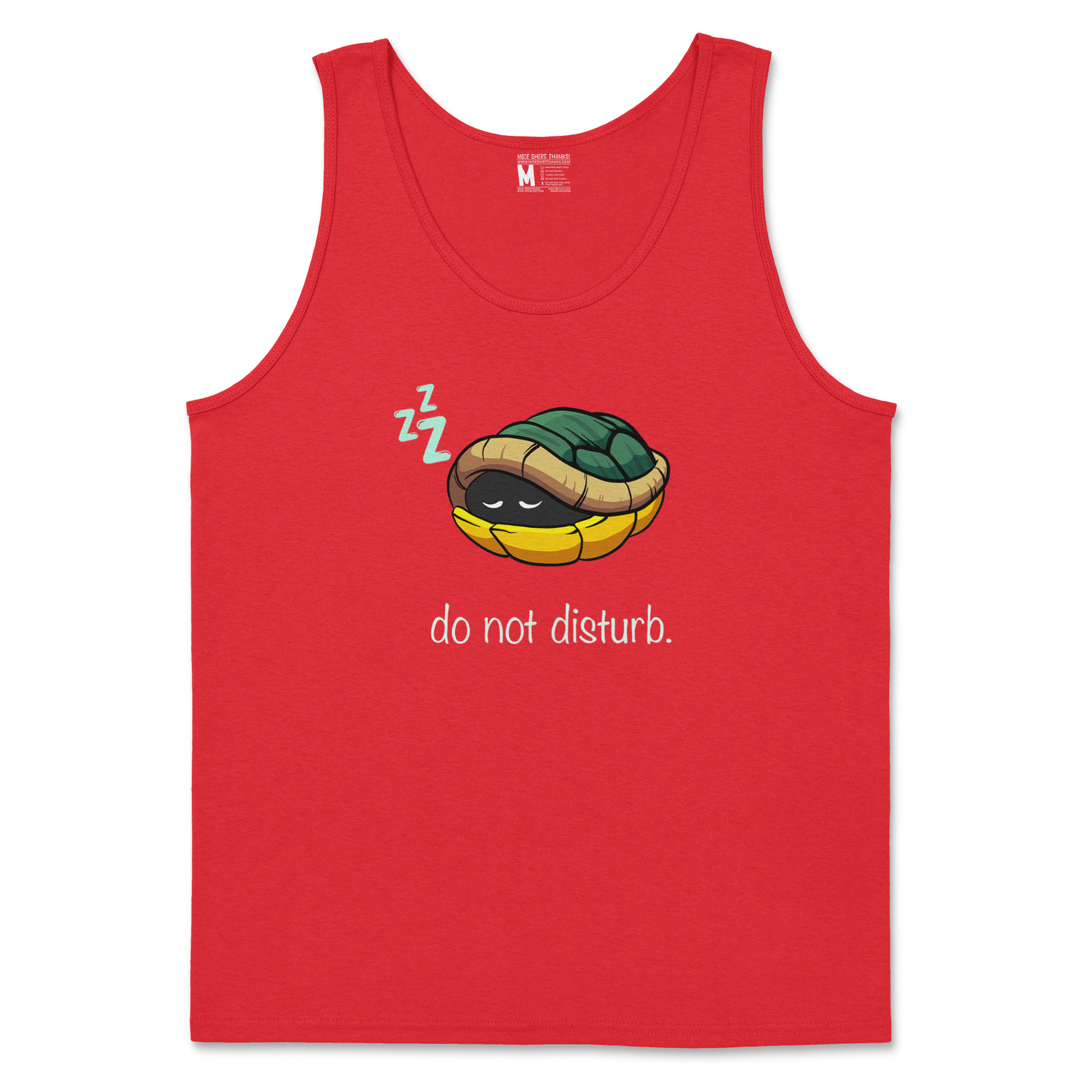 Gildan SoftStyle Tank Top Sleepin Turtle in Red