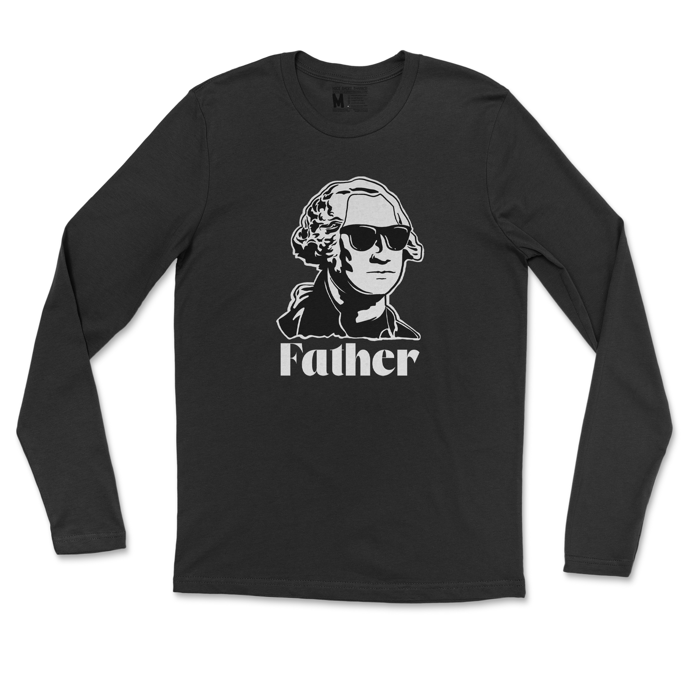 Gildan SoftStyle Long Sleeve Father  in Black