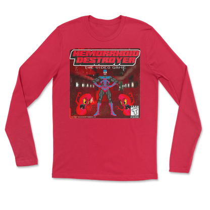 The Nice Shirt Long Sleeve Hemorrhoid Destroyer  in Red