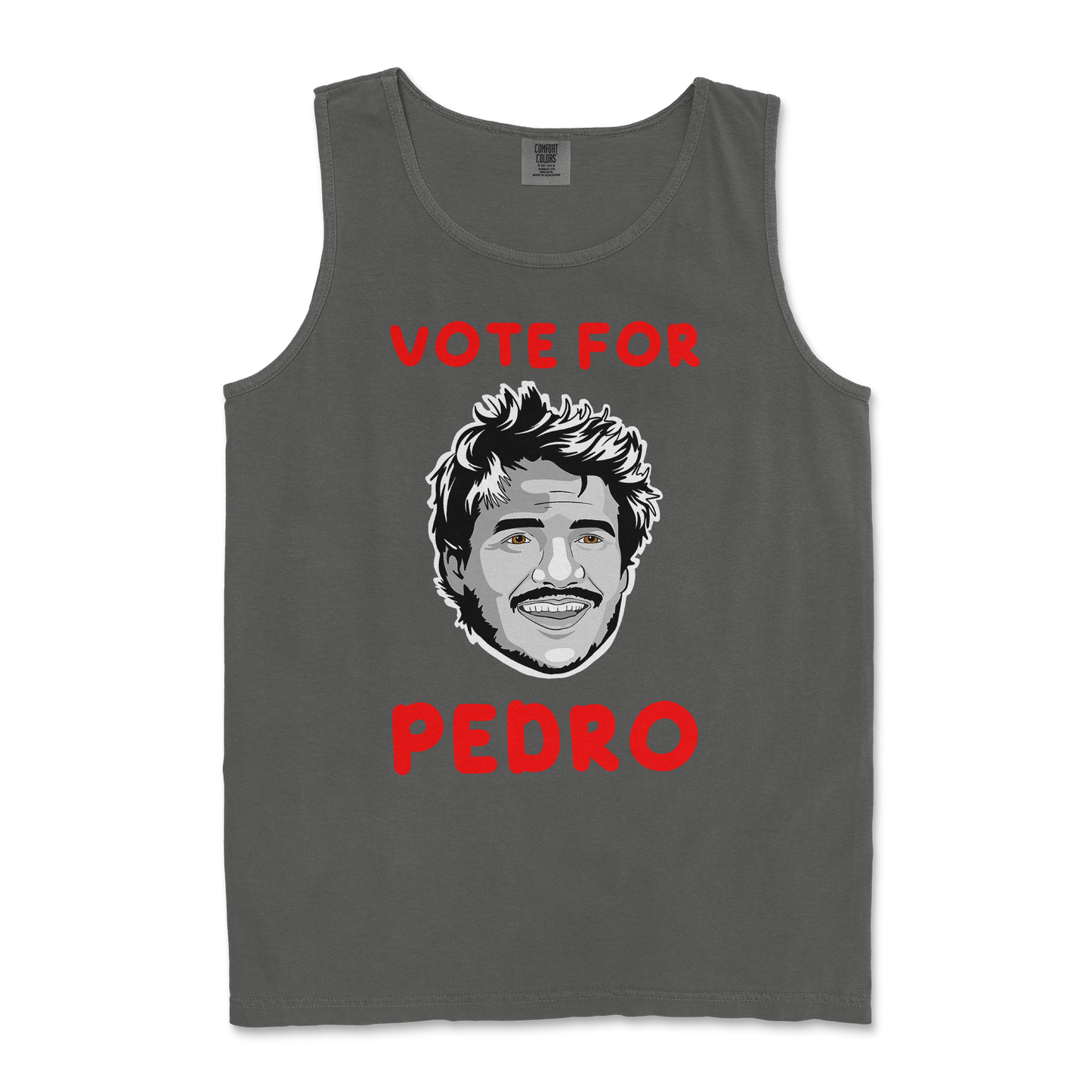 Comfort Colors Tank Top Vote For Pedro in Pepper