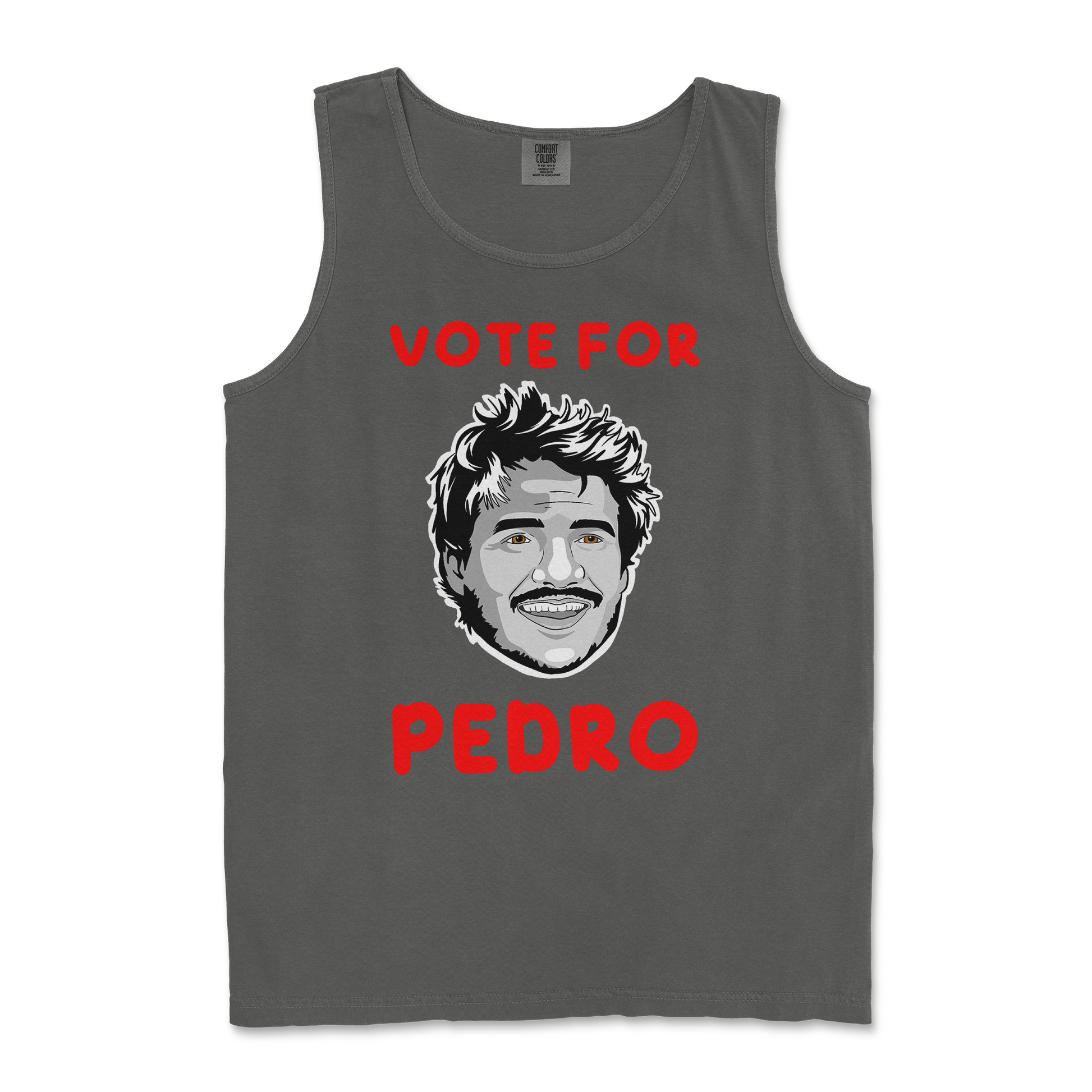 Comfort Colors Tank Top Vote For Pedro in Pepper