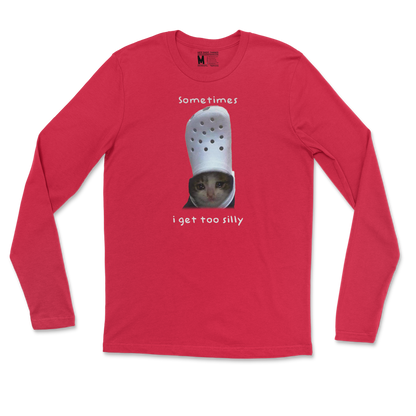 Gildan SoftStyle Long Sleeve Got Too Silly  in Red