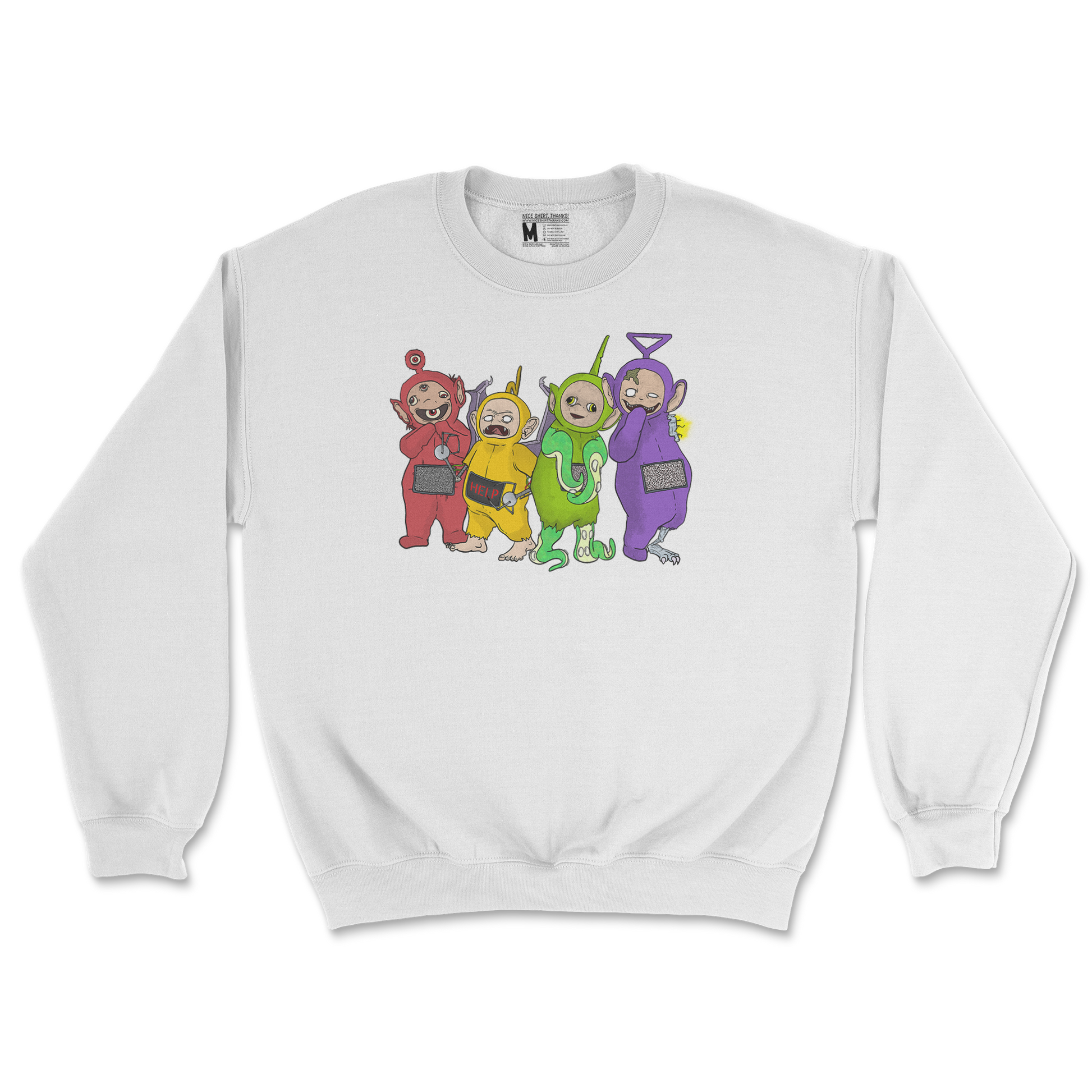 Gildan SoftStyle Crew Neck Telatubbies in White