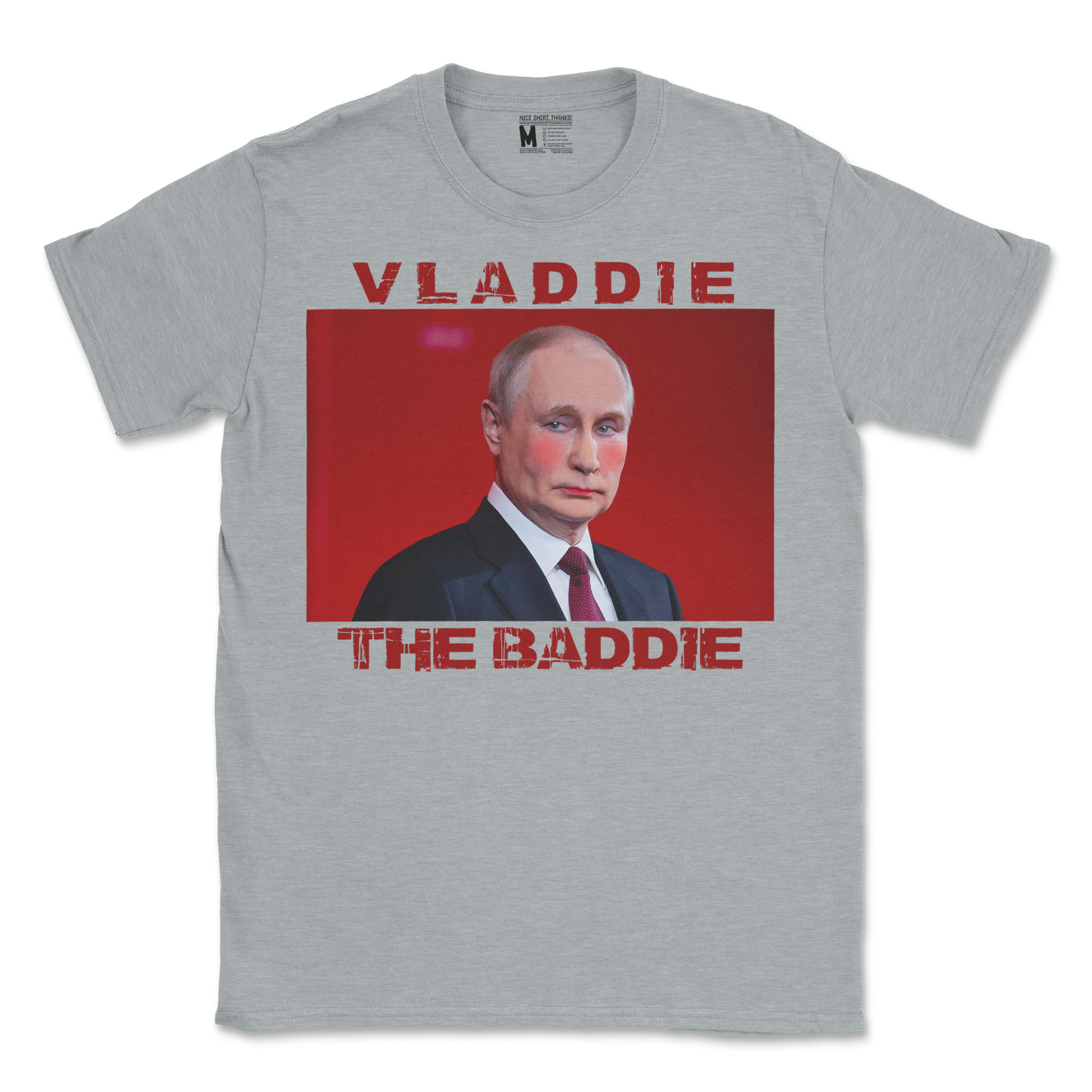 Gildan SoftStyle T-Shirt Vladdie The Baddie in Sports Grey