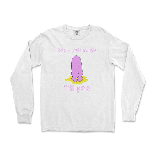 Comfort Colors Long Sleeve Dont Yell 2 in White