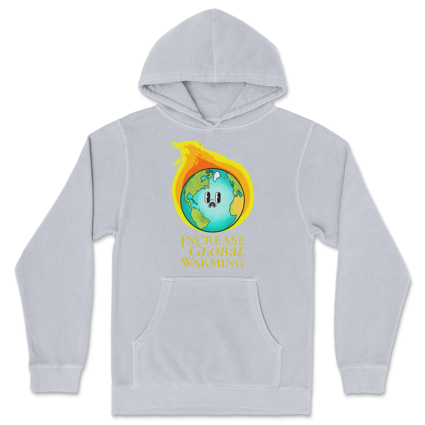 Independent Clothing Co. Hoodie Increase Global Warming in GreyHeather