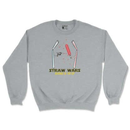 Gildan SoftStyle Crew Neck Straw Wars in Sports Grey