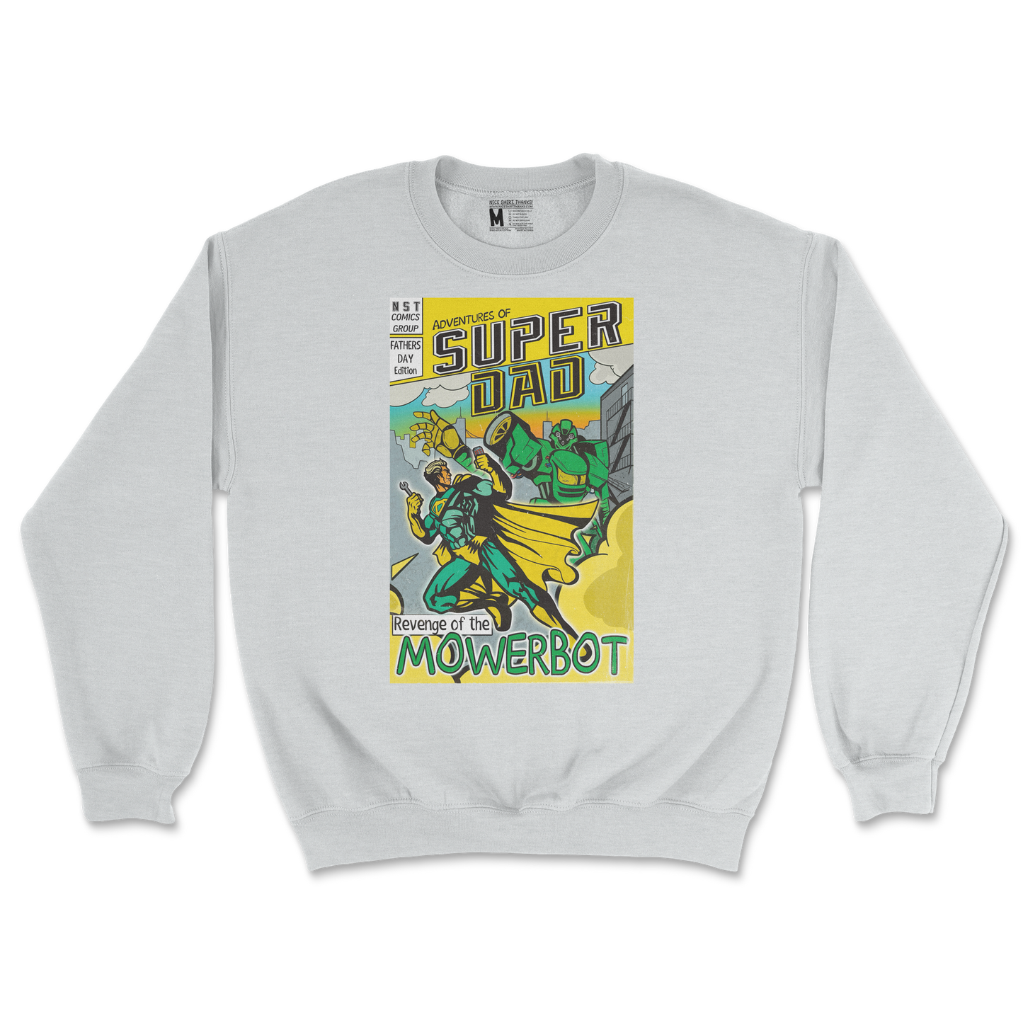 Gildan SoftStyle Crew Neck Super Dad in Sports-Grey