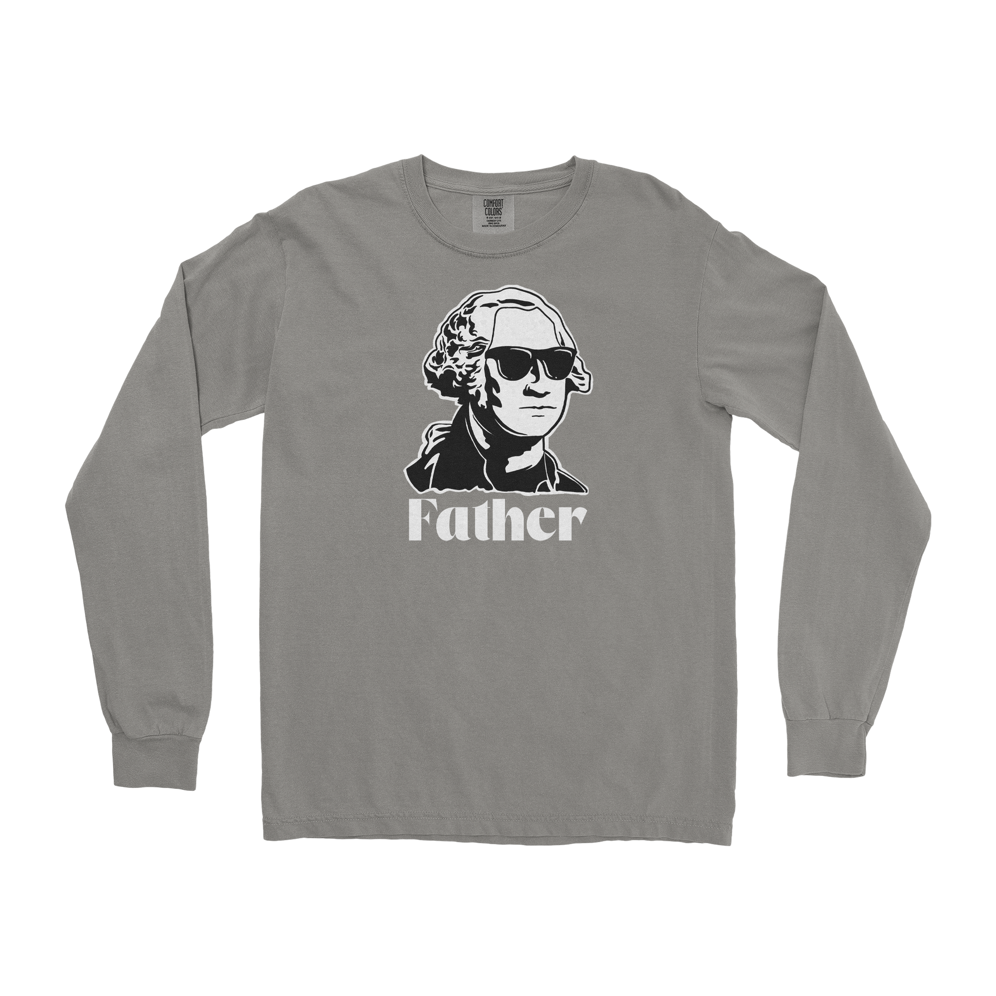 Comfort Colors Long Sleeve Father  in Grey