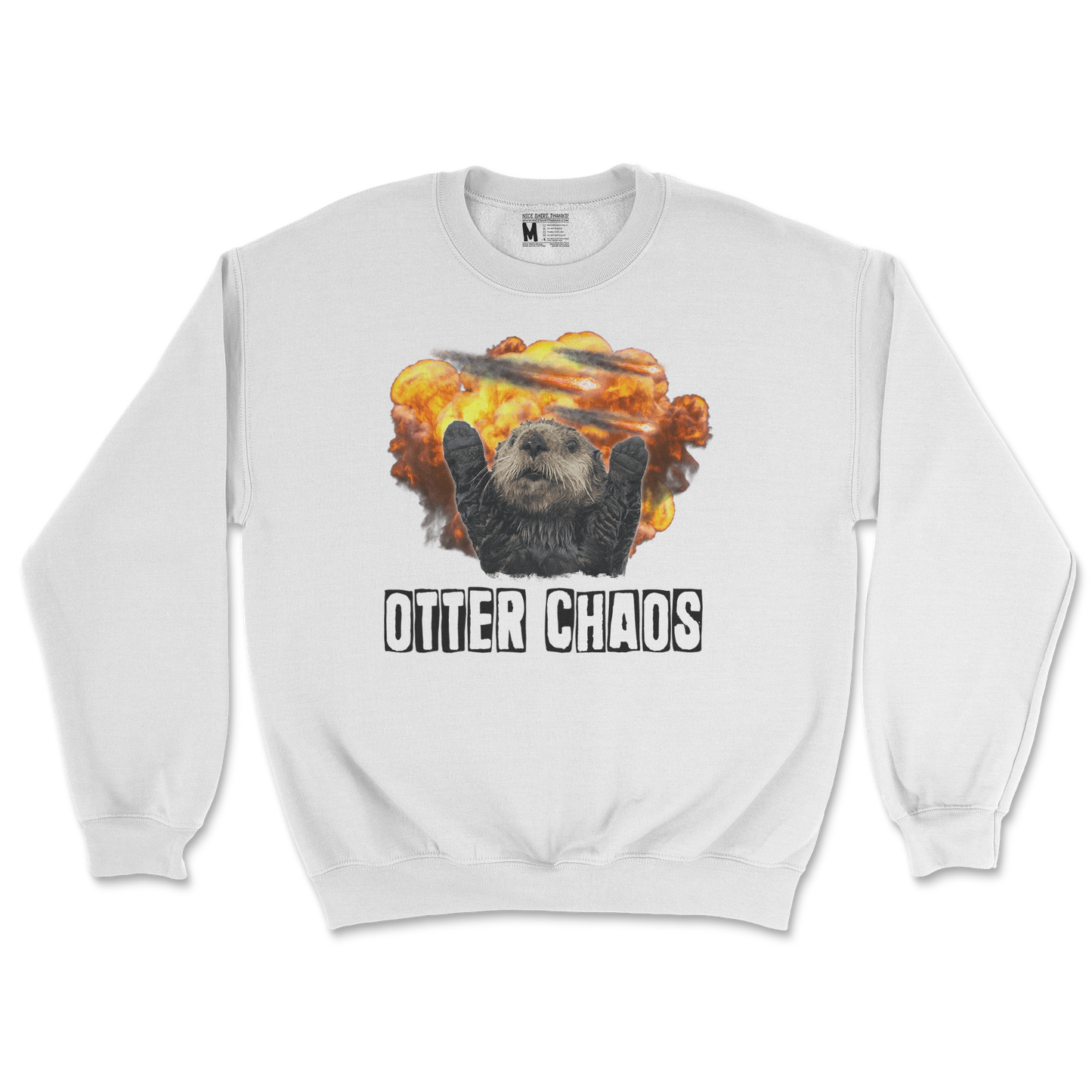 Gildan SoftStyle Crew Neck Otter Chaos in White