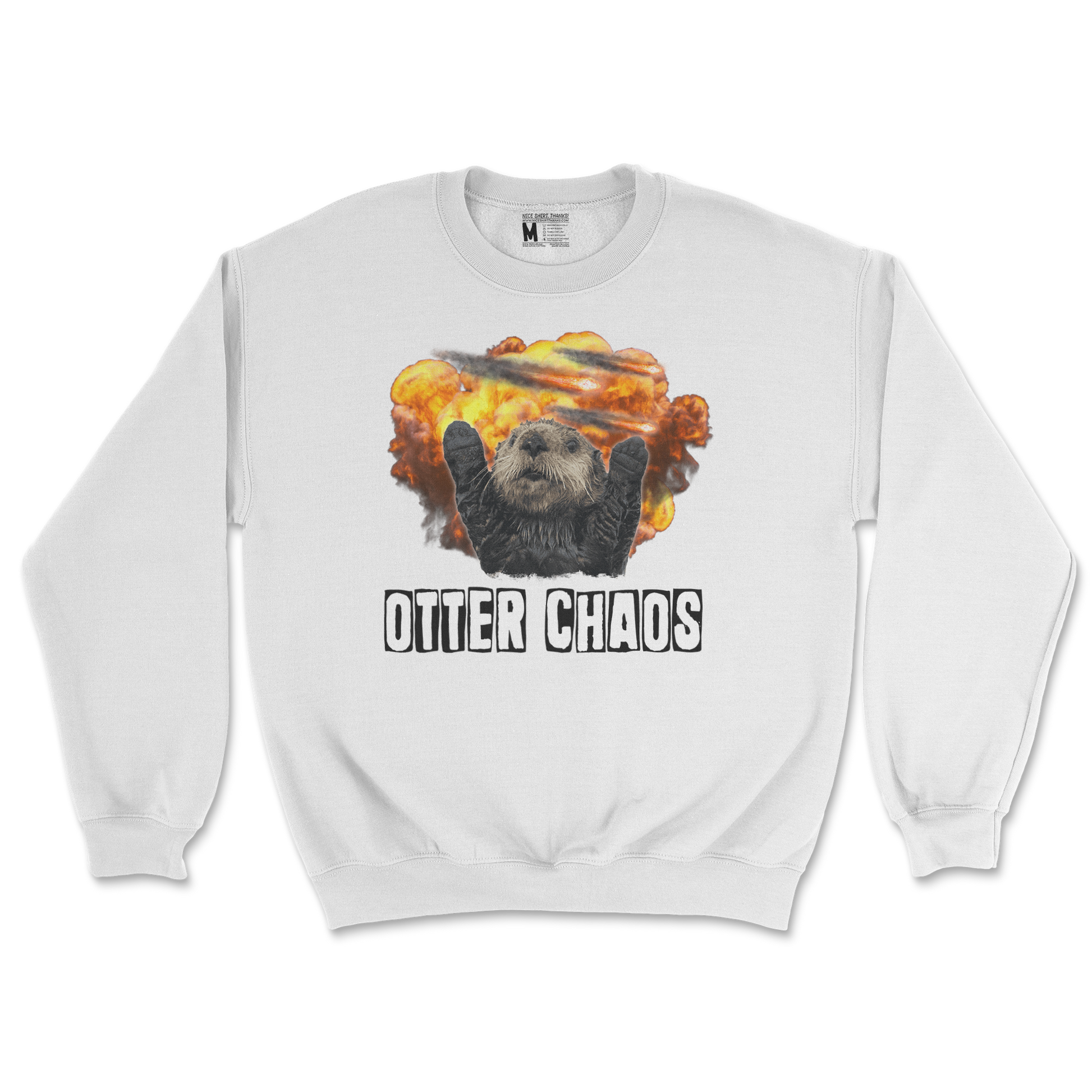 Gildan SoftStyle Crew Neck Otter Chaos in White