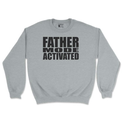 Gildan SoftStyle Crew Neck Father Mode Activated in Sports Grey