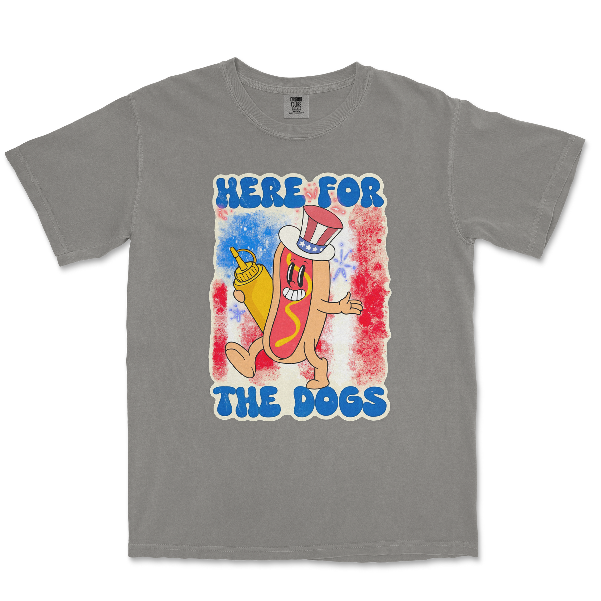 Comfort Colors T-Shirt Hot Dog in Grey