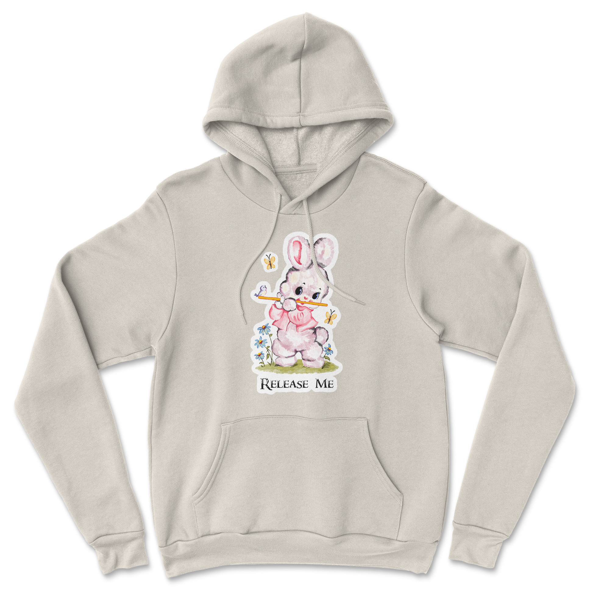 Heavy Blend Hoodie Cute Bunny in Sand