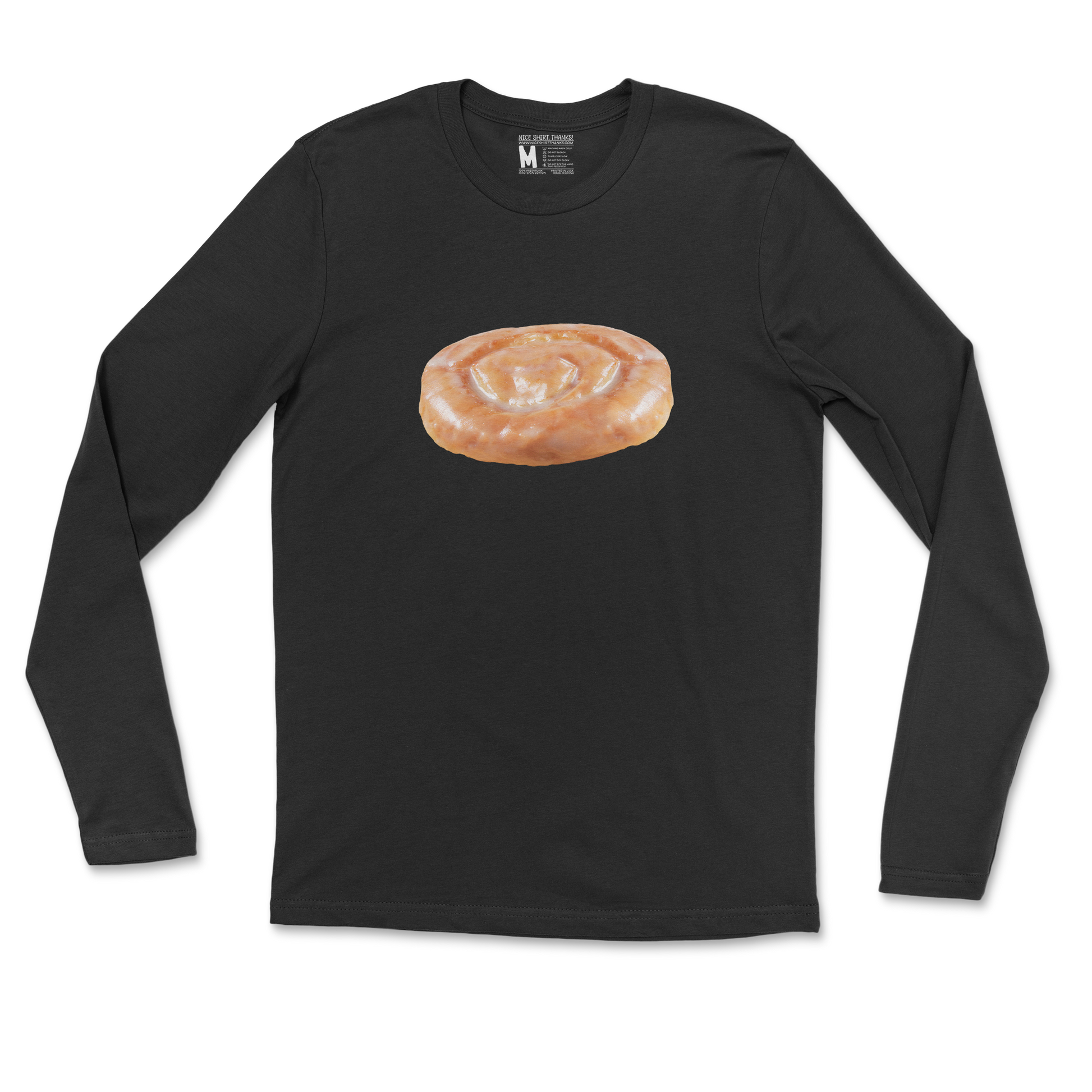 Gildan SoftStyle Long Sleeve Honey Bun in Black