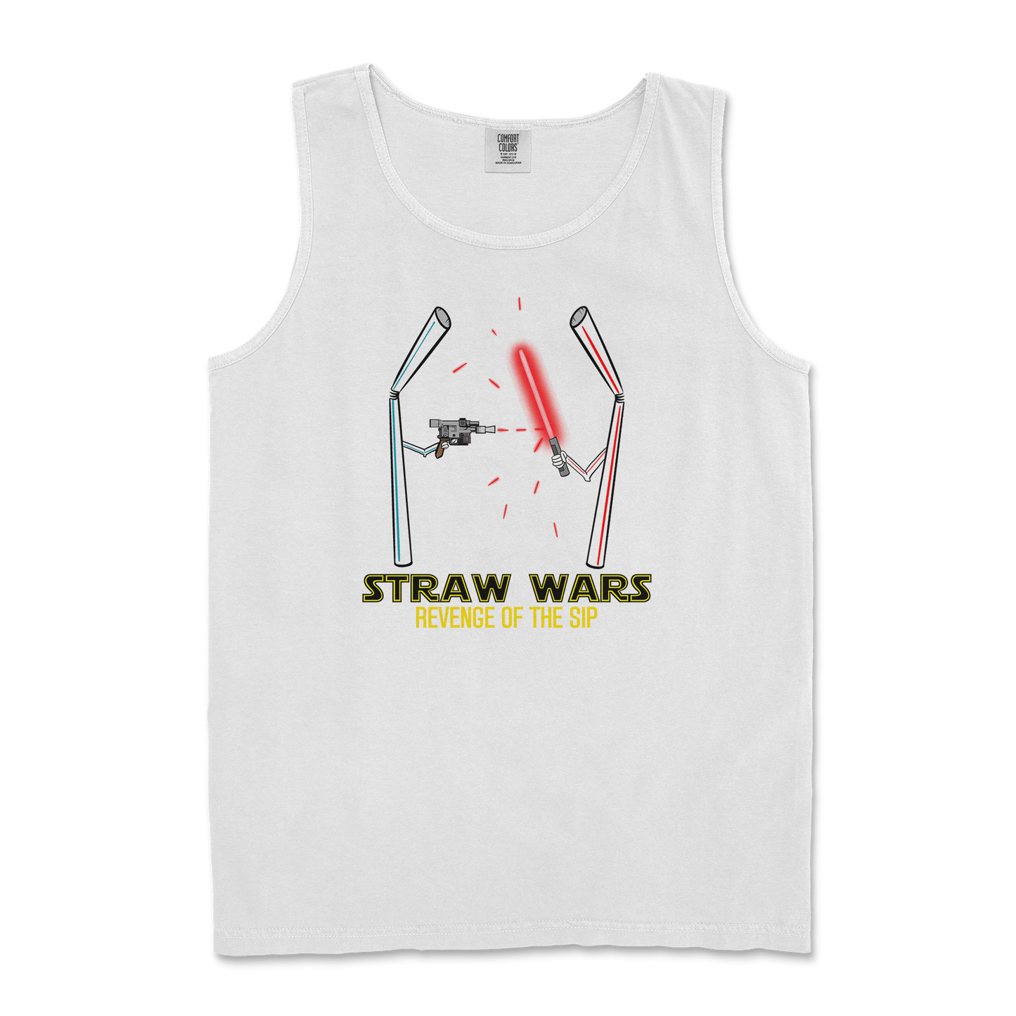 Comfort Colors Tank Top Straw Wars in White