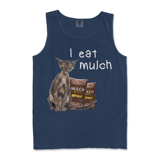 Comfort Colors Tank Top I Eat Mulch in TrueNavy