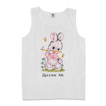 Comfort Colors Tank Top Cute Bunny in White