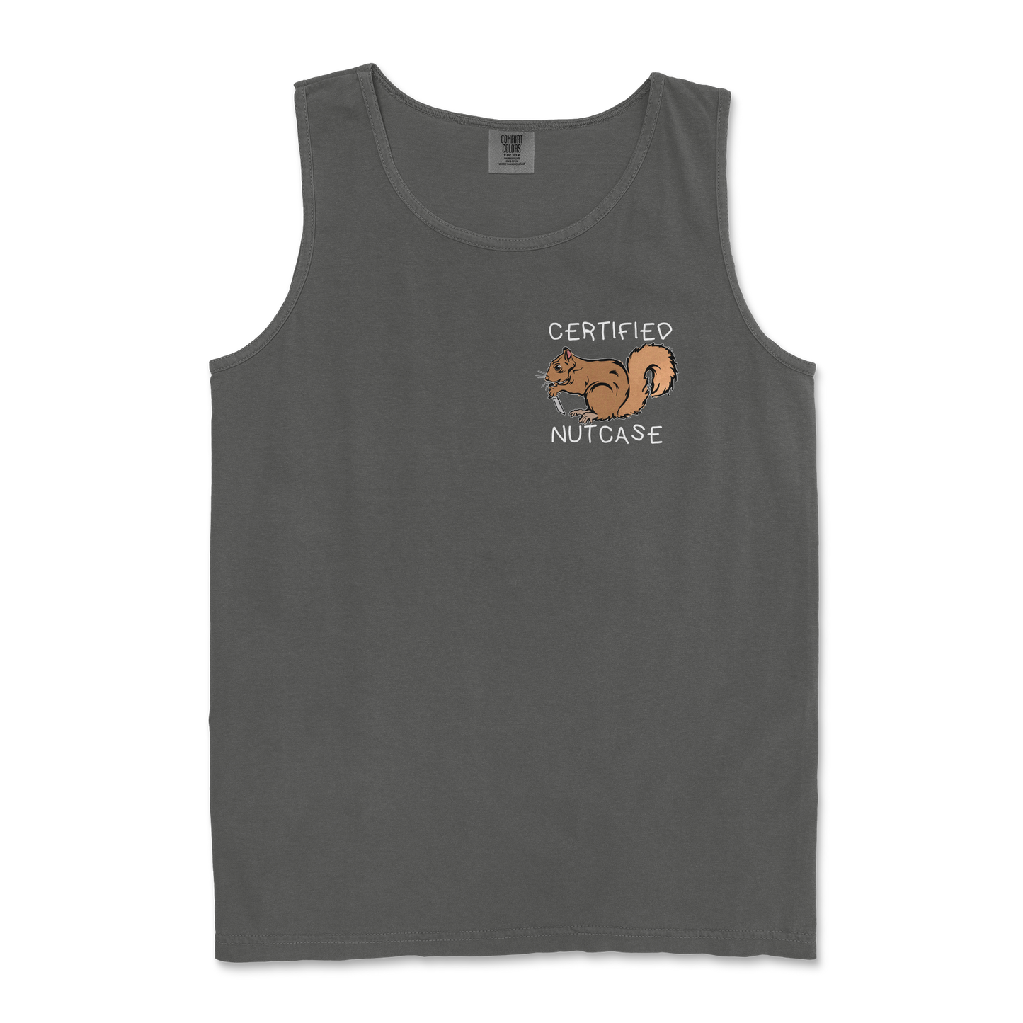 Comfort Colors Tank Top Nutcase  in Pepper