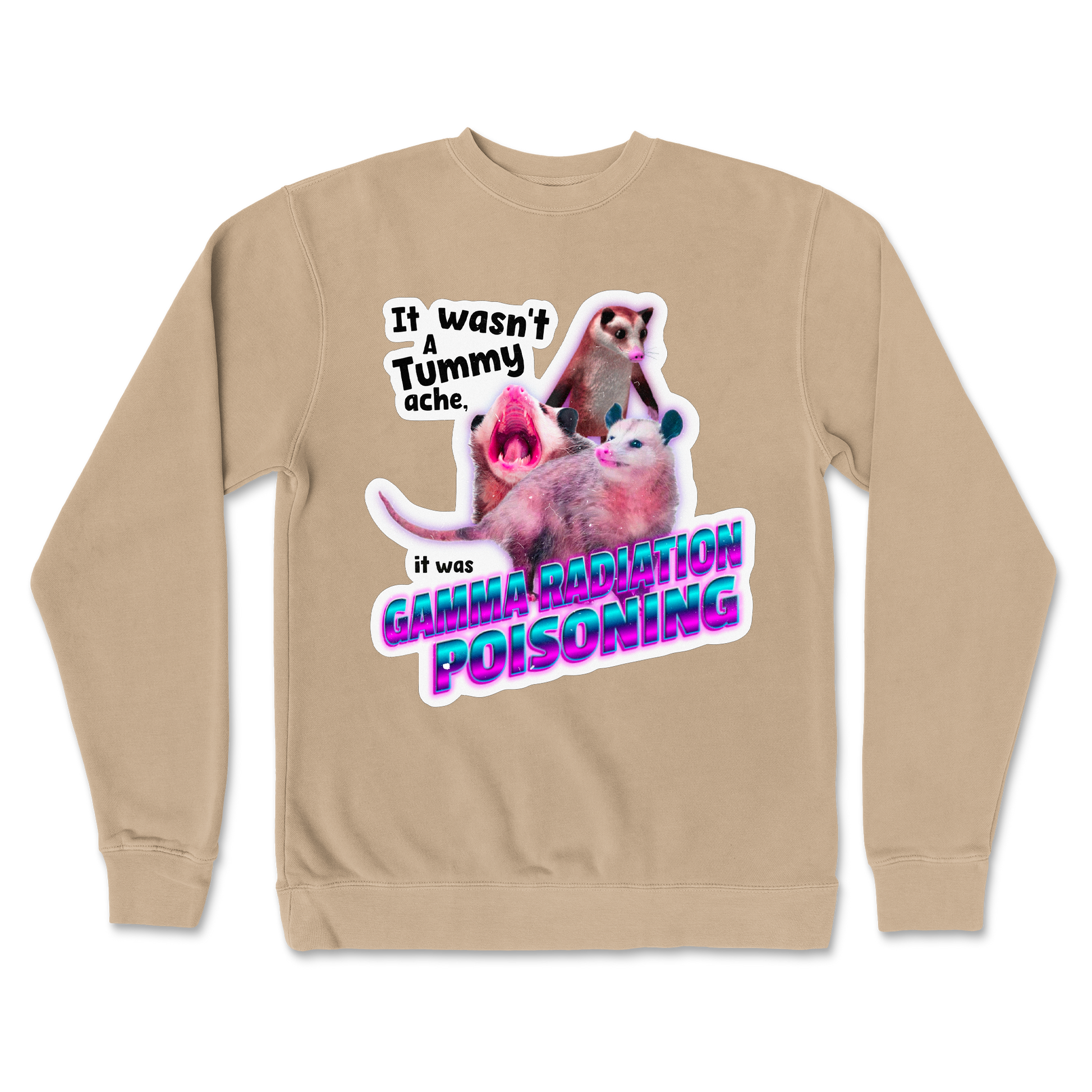 Independent Clothing Co. Crew Neck Possum Radiation  in Sandstone