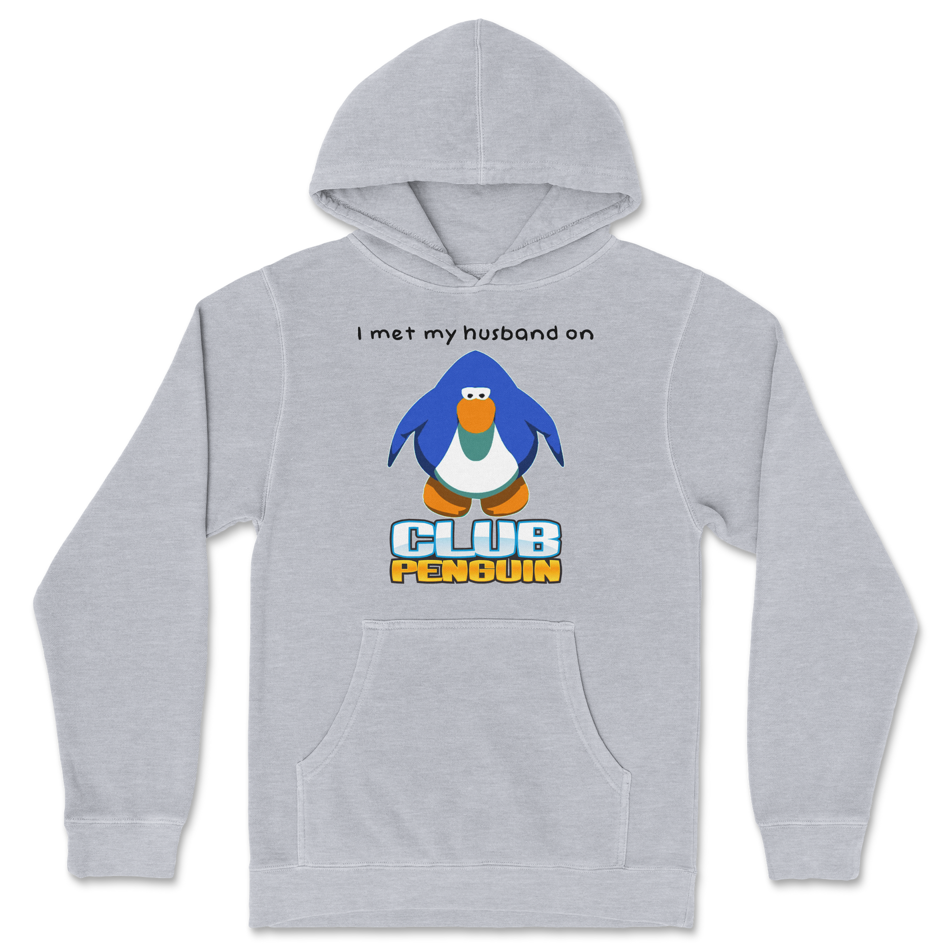 Independent Clothing Co. Hoodie Club Penguin Husband  in Grey-Heather