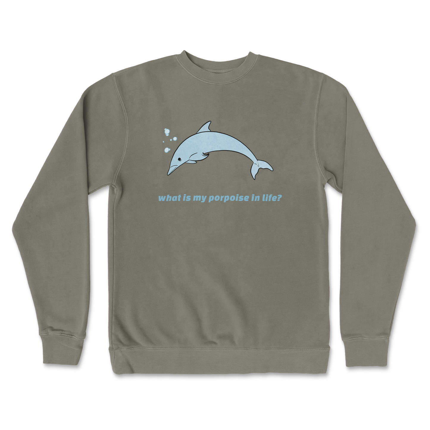 Independent Clothing Co. Crew Neck Porpoise in Army