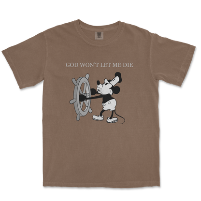 Comfort Colors T-Shirt God Wont Let Me Die in Espresso