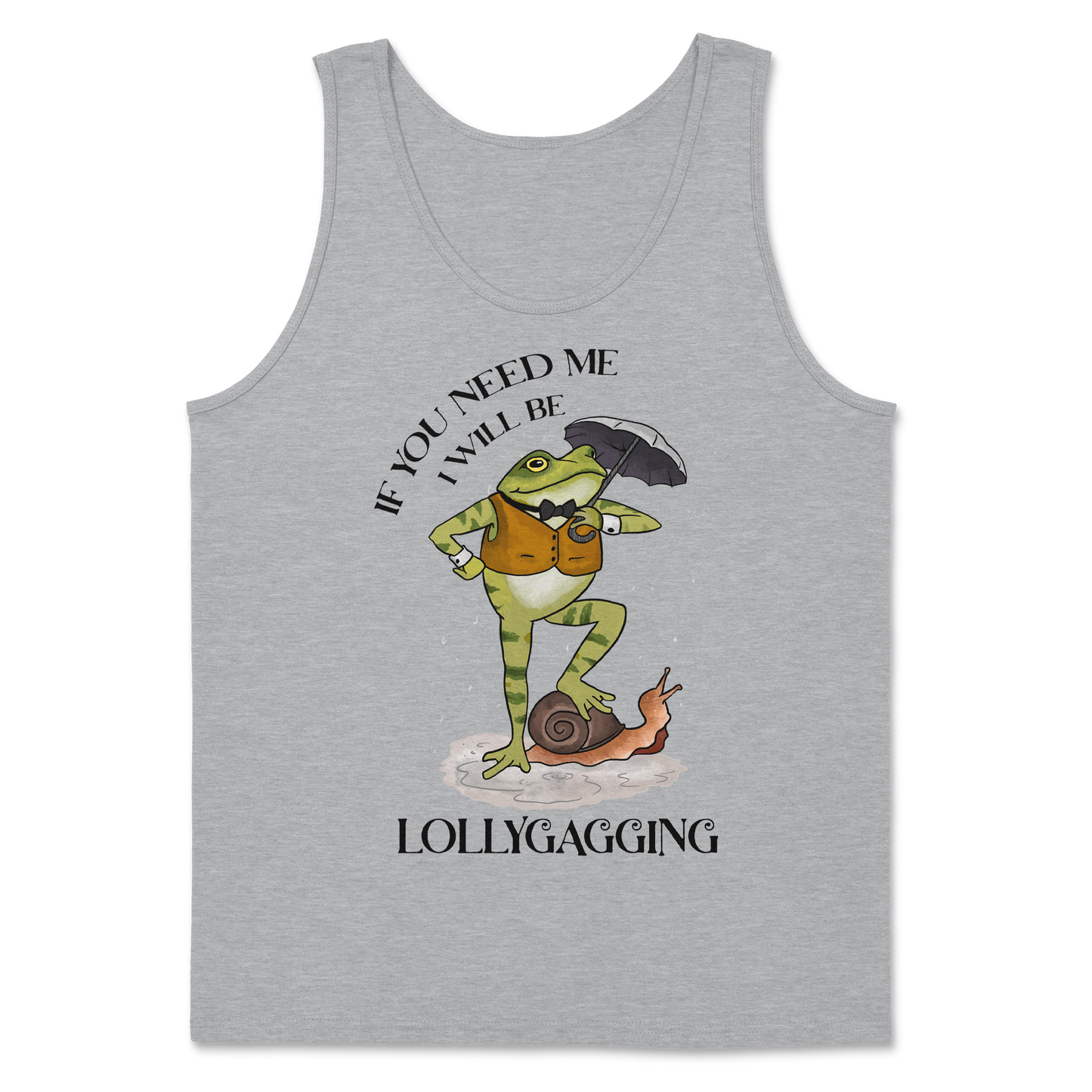 The Nice Shirt Tank Top Lollygagging  in Sport-Grey