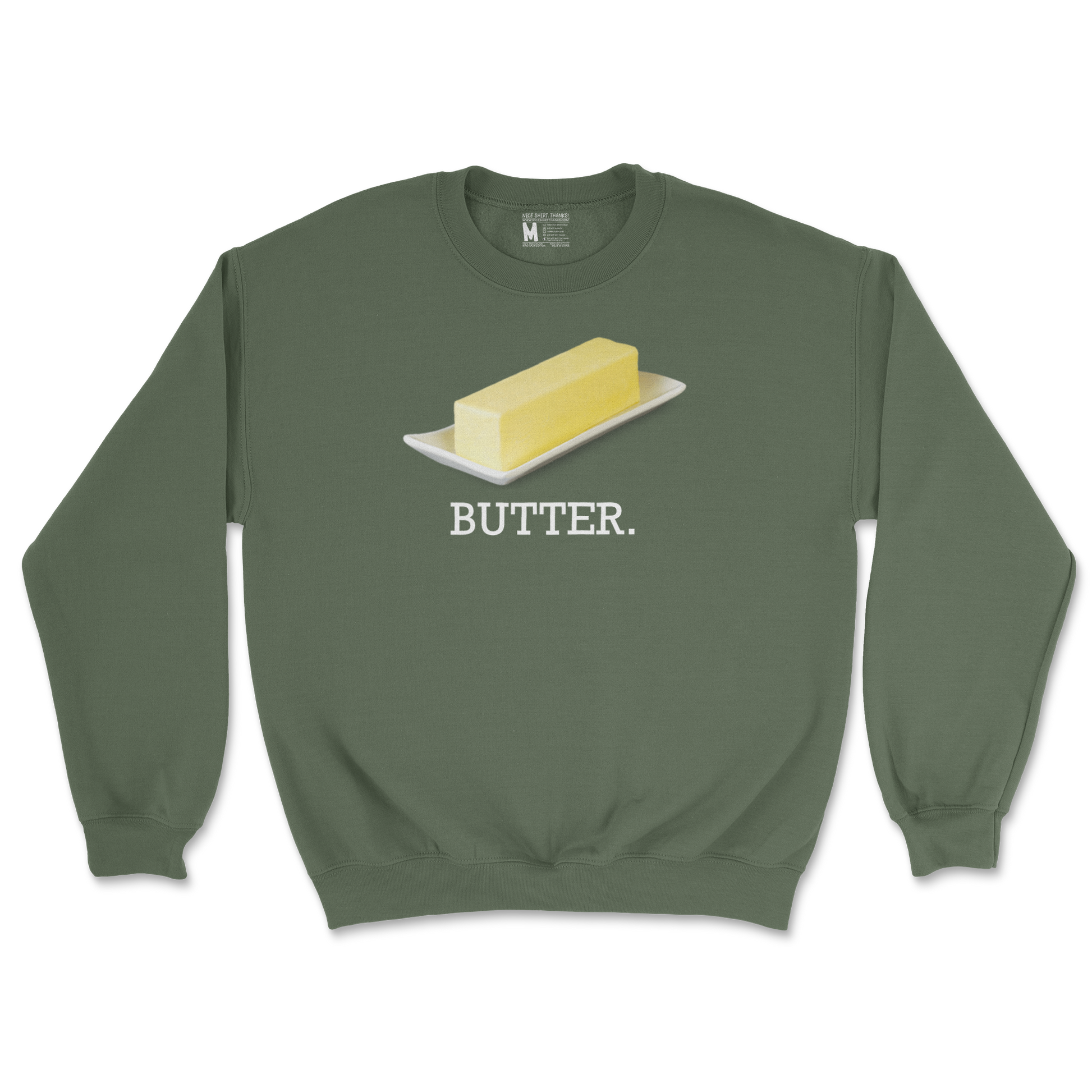 Gildan SoftStyle Crew Neck Butter in Military Green