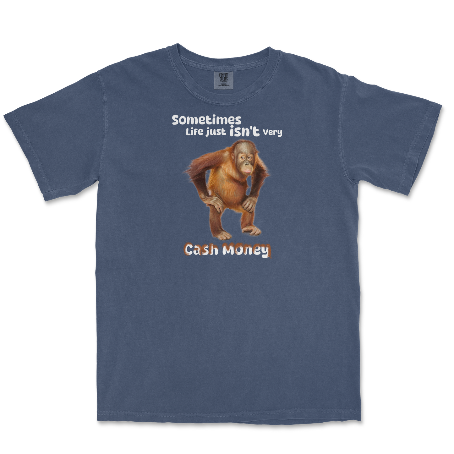 Comfort Colors T-Shirt Cash Money Monkey  in Midnight