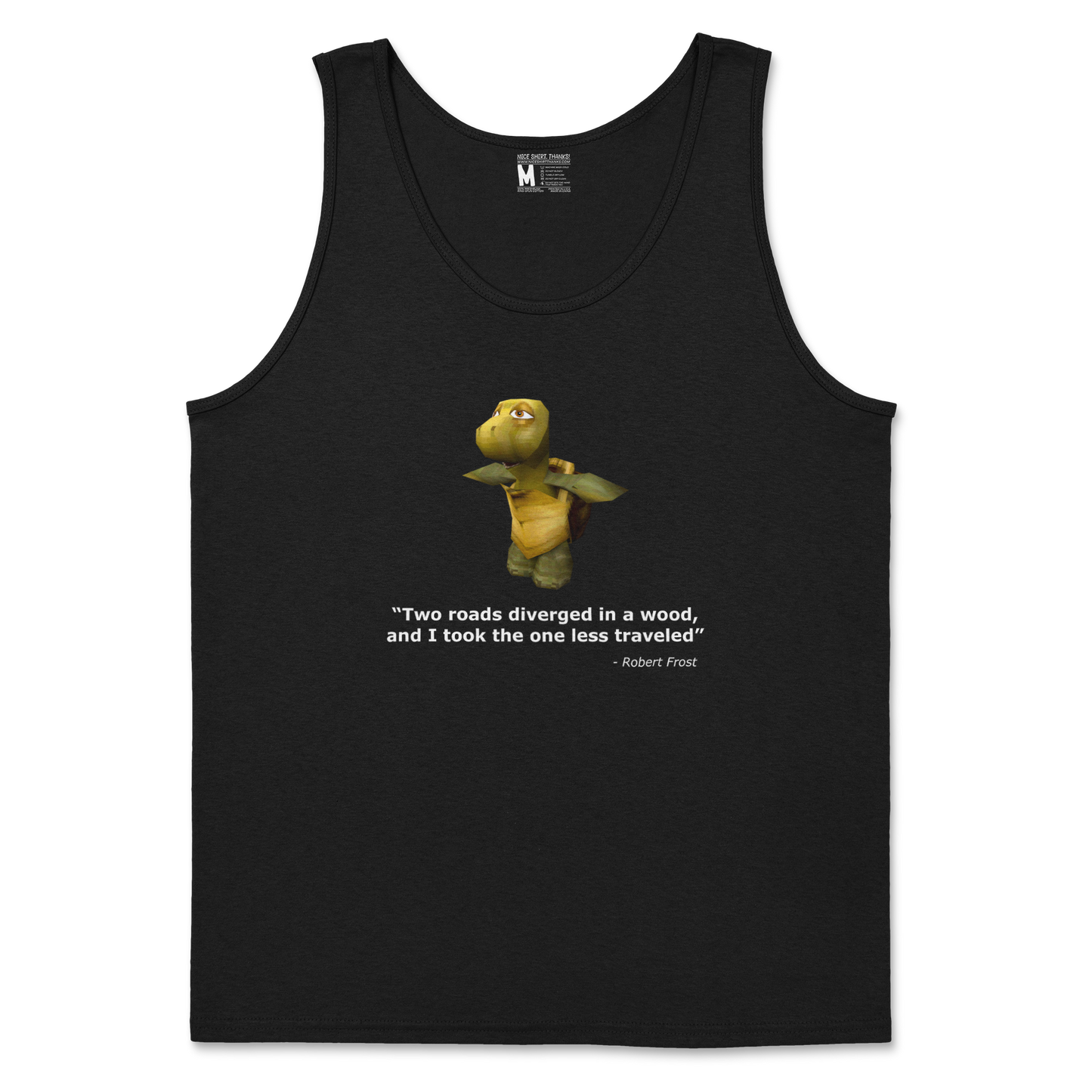 Gildan SoftStyle Tank Top Robert Frost Quote in Black