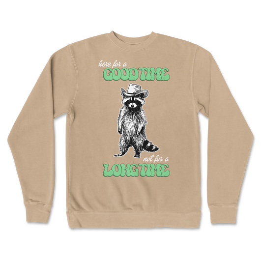 Independent Clothing Co. Crew Neck Here For A Good Time  in Sandstone