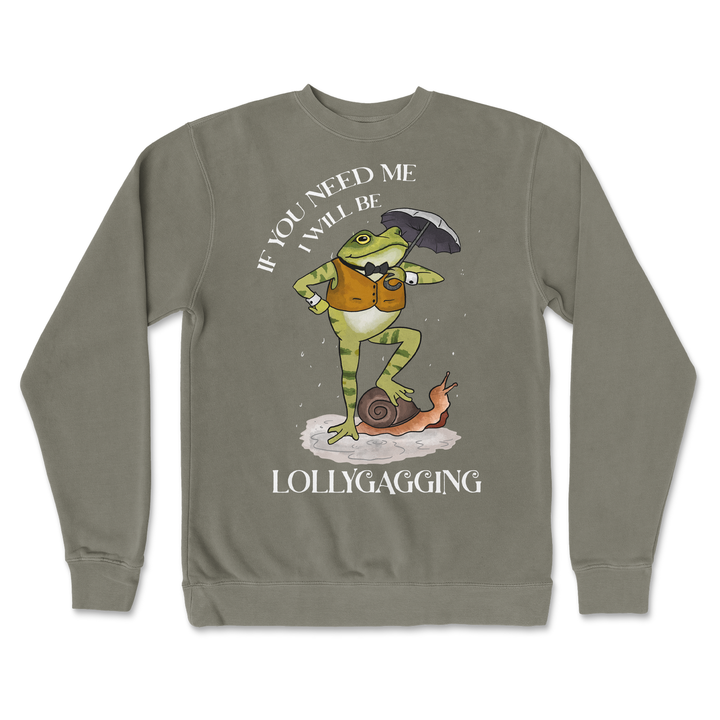 Independent Clothing Co. Crew Neck Lollygagging  in Army