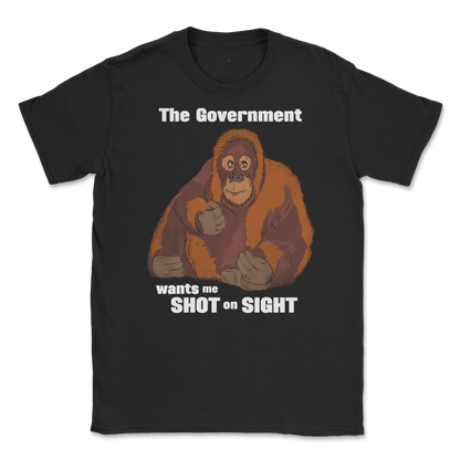 Gildan SoftStyle T-Shirt The Government Hates Me  in Black